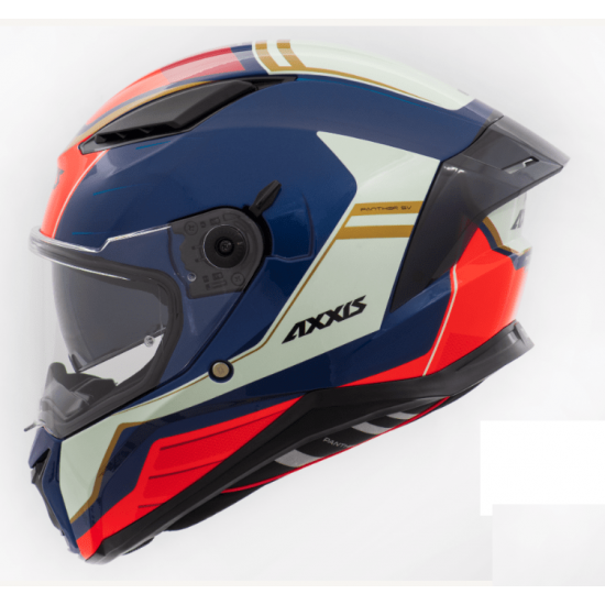 CAPACETE AXXIS PANTHER SV PRESTIGE C7 AZUL E VERMELHO ( COM